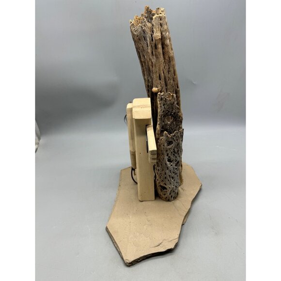 Wood Native American Style Thunderbird Sculpture Feathers Bead southwestern READ - Picture 5 of 7